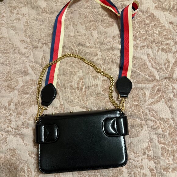 Fashion Jewel and Gold Bumble Bee Faux Leather Modular Crossbody Bag - Picture 6 of 8